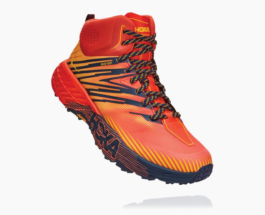 Hoka One One Spor Ayakkabı Erkek Kırmızı - Speedgoat Mid Gore-Tex 2 - UV2579164